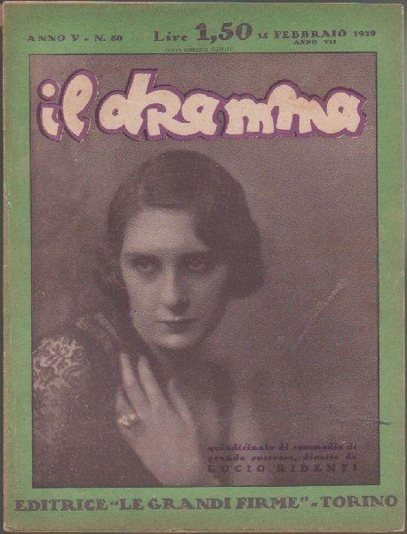 Il Dramma N°60 - 15 Febbraio 1929 - copertina