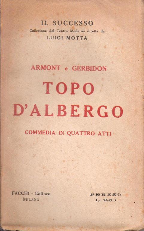 Topo d'albergo. Paul Armont, Marcel Gerbidon - copertina