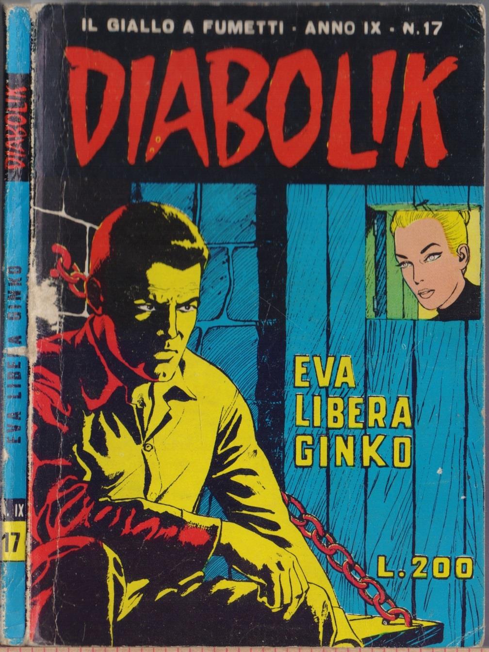 Diabolik Eva libera Ginko. anno IX. 17/1970. DIff. Sodip