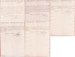 Cinque ricevute per documenti consegnati dal Governo di Genova. Fine '700