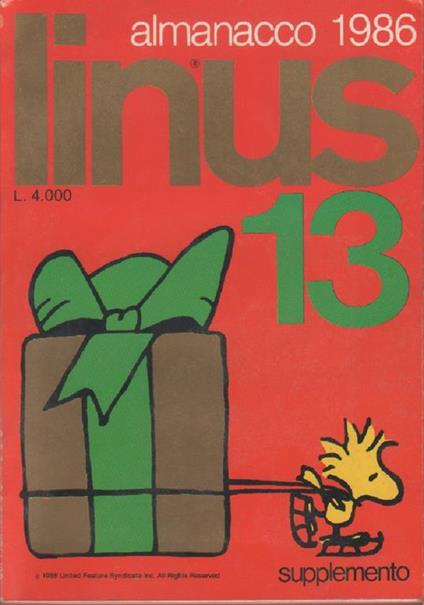 Linus 13, Almanacco 1986 - copertina