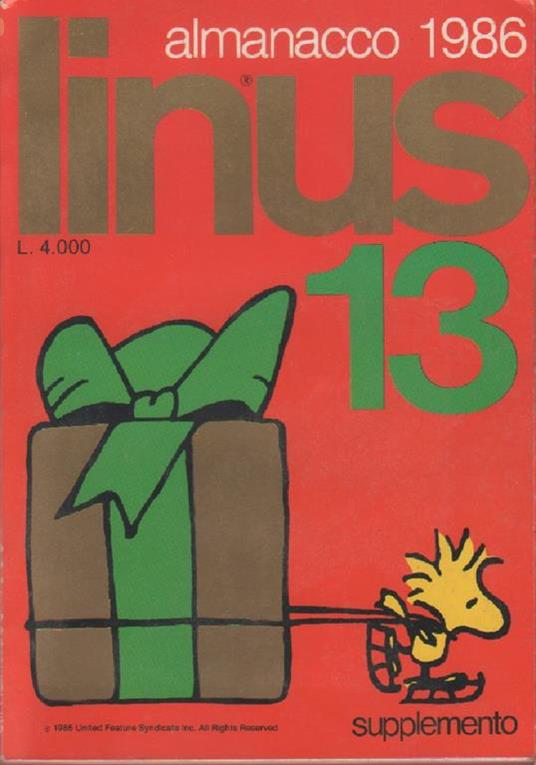 Linus 13, Almanacco 1986 - copertina
