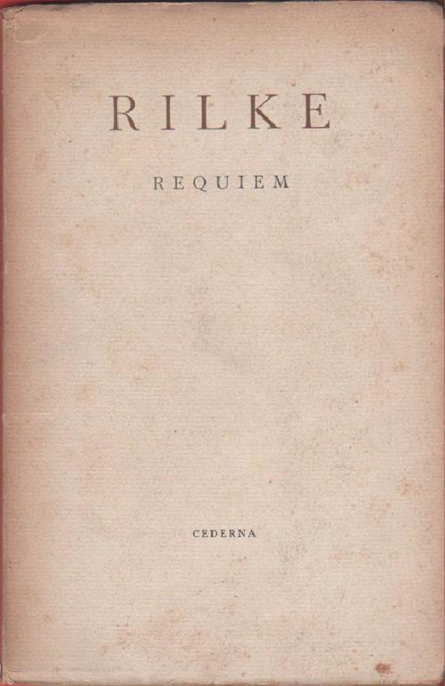 Requiem - Rainer M. Rilke - copertina