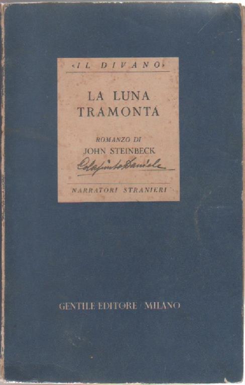 La luna tramonta - John Steinbeck - copertina
