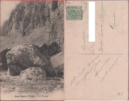 Gran Sasso d'Italia. Val Marone (TE). Viaggiata 1917. Animata - copertina