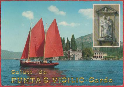 Saluti da Punta S. Virgilio. Garda . Non viaggiata - copertina
