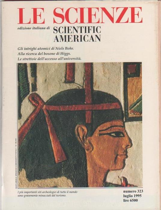 Le Scienze. Edizione italiana di Scientific American. n. 323 . Luglio 1995 - copertina