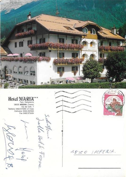 Moena (TN). Hotel Maria. Viaggiata 1978 - copertina