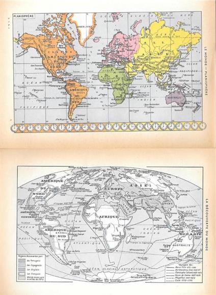 Le monde/La decouvert du monde. Stampa 1954, fronte/retro - copertina