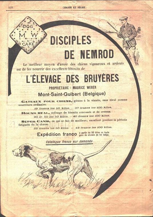 L' elevage des Bruyeres. Mont St. Guibert Belgique. Pubblicità 1912 - copertina