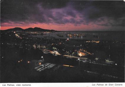 Las Palmas de Gran Canaria. Vista nocturna. Non viaggiata - copertina