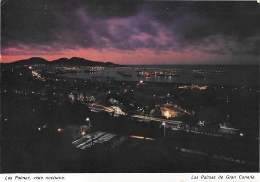 Las Palmas de Gran Canaria. Vista nocturna. Non viaggiata - copertina