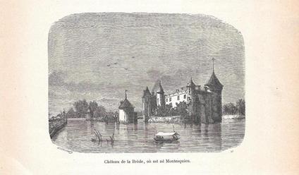 Chateau de la Brede, ou est ne Montesquieu. Stampa 1888 - copertina