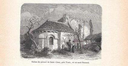 Ruines du priure de Saint Come, pres Tours, ou est mort Ronsard. Stampa 1888 - copertina