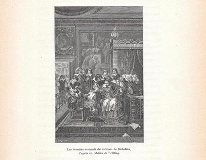 Les derniers moments du cardinal de Richelieu. Stampa 1888 - copertina