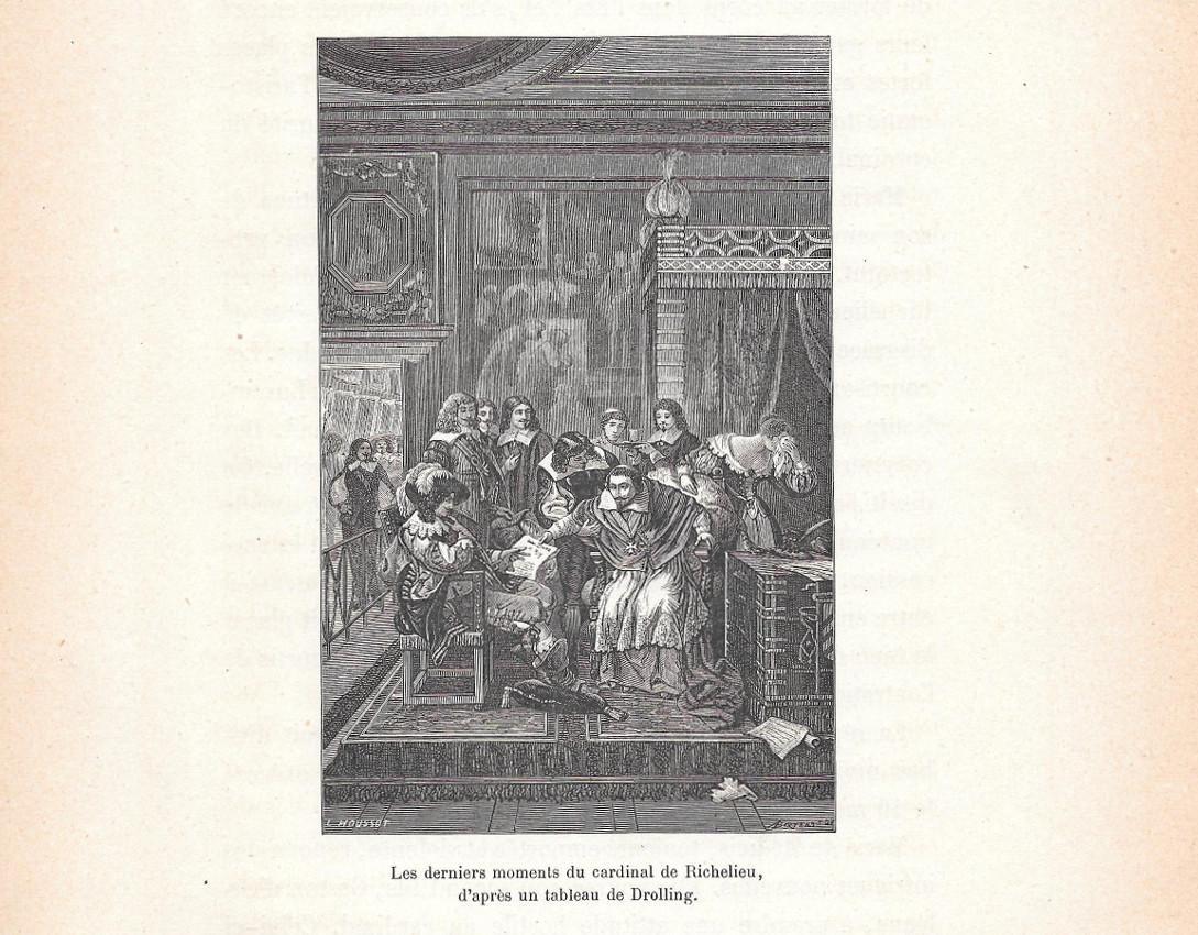 Les derniers moments du cardinal de Richelieu. Stampa 1888