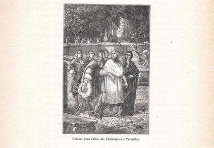 Boussuet dans l'allee des Philosophes a Versailles. Stampa 1888 - copertina