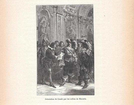 Arrestation de Condé par les ordres de Mazarin. Stampa 1888 - copertina