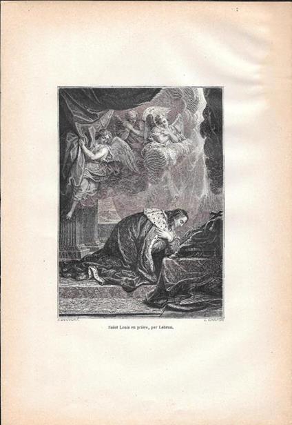 Saint Louis en priere , par Lebrun. Stampa 1888 - copertina