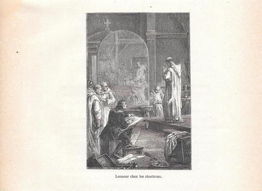 Lesueur chez les chartreux. Stampa 1888 - copertina