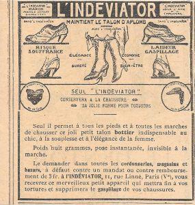 L' Indeviator maintienet le talon d'aplomb. Pubblicita 1923 - copertina