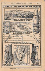 L' obus du canon dit de Paris. Stampa 1919 - copertina