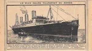 Le plus grand transport du Monde. Vaterland (Patrie). Stampa 1919 - copertina
