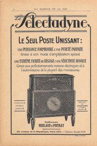 Le Selectadyne. Etablissements Merlaud & Poitrat. Pubblicita 1926 - copertina
