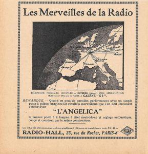 L' Angelica. Les Merveilles de la radio. post à 4 lampes. Pubblicita 1926 - copertina