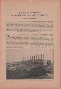 La Ville-Lumiere manque encore d'électricite. Stampa 1926 - copertina