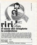 Riri Star Il Tocco Che Completa La Confezione. Pubblicita 1969
