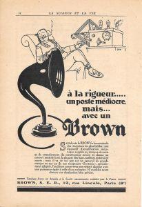 Brown / Mobiloil. Vacuum Oil Co. Pubblicita 1926, fronte retro - copertina