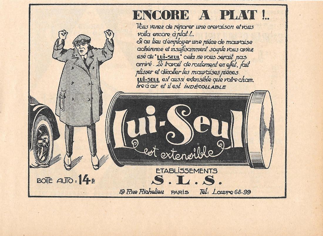 Encore a plat! Lui-Seul est exstensible. Etab.ts SLS. Pubblicita 1926