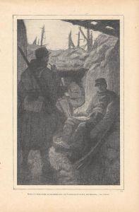 Dans la tranché.... . Stampa 1915 - copertina