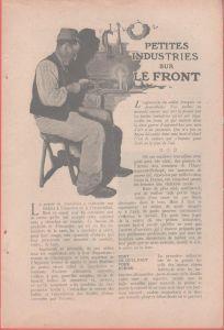 Petites industries sur le front. Stampa 1916 - copertina