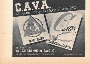 Cava. Rasoi Radar, Tosatrice Per Capelli. Advertising 1947 - copertina