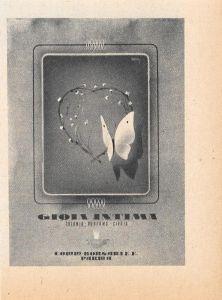 Gioia Intima. Colonia, profumo, cipria. Comm. Borsari, Parma. Advertising 1947 - copertina