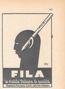 Fila la matita italiana di qualità. Advertising 1947 - copertina