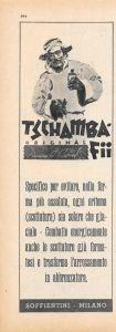 Tschmba-Fii. Soffientini Milano. Advertising 1947 - copertina