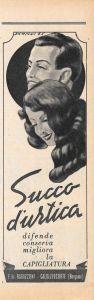 Succo d'urtica. F.lli Ragazzoni Calolzicorte (BG). Advertising 1947 - copertina