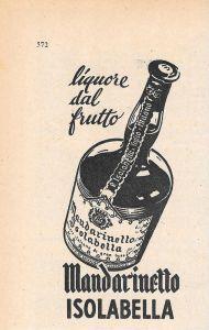 Mandarinetto Isolabella. Liquore dal frutto. Advertising 1947 - copertina
