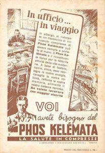 Phos Kelémata / Borsalino. Advertising 1947, fronte retro - copertina