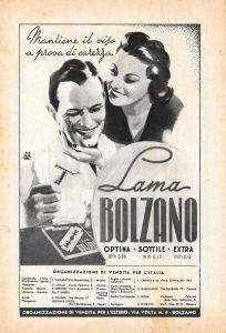 Lama Bolzano / China Martini. Advertising 1947, fronte retro - copertina