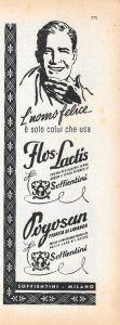 Flos-Lactis crema, Pogosan Lavanfa. Soffientini. Advertising 1947 - copertina