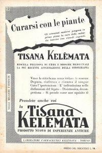 Tisana Kelémata / Borsalino. Advertising 1947, fronte retro - copertina