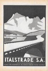 Italstrade / Lama Bolzano. Advertising 1947, fronte retro - copertina