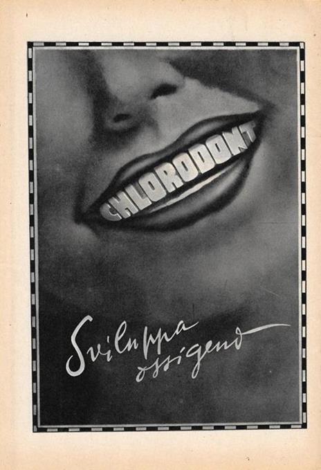 René Briant Cognac /Dentifricio Chlorodont . Advertising 1947, fronte retro - 2