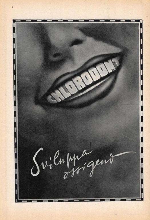 René Briant Cognac /Dentifricio Chlorodont . Advertising 1947, fronte retro - 2