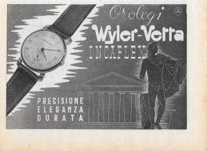 Wyler-Vetta Incaflex. Precisione, eleganza, durata. Advertising 1947 - copertina
