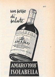 Amaro 1918 Isolabella. Advertising 1947 - copertina